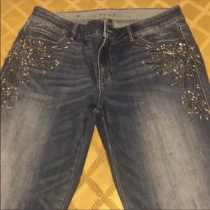 White House Black Market Embellished Boot Jean Size 10